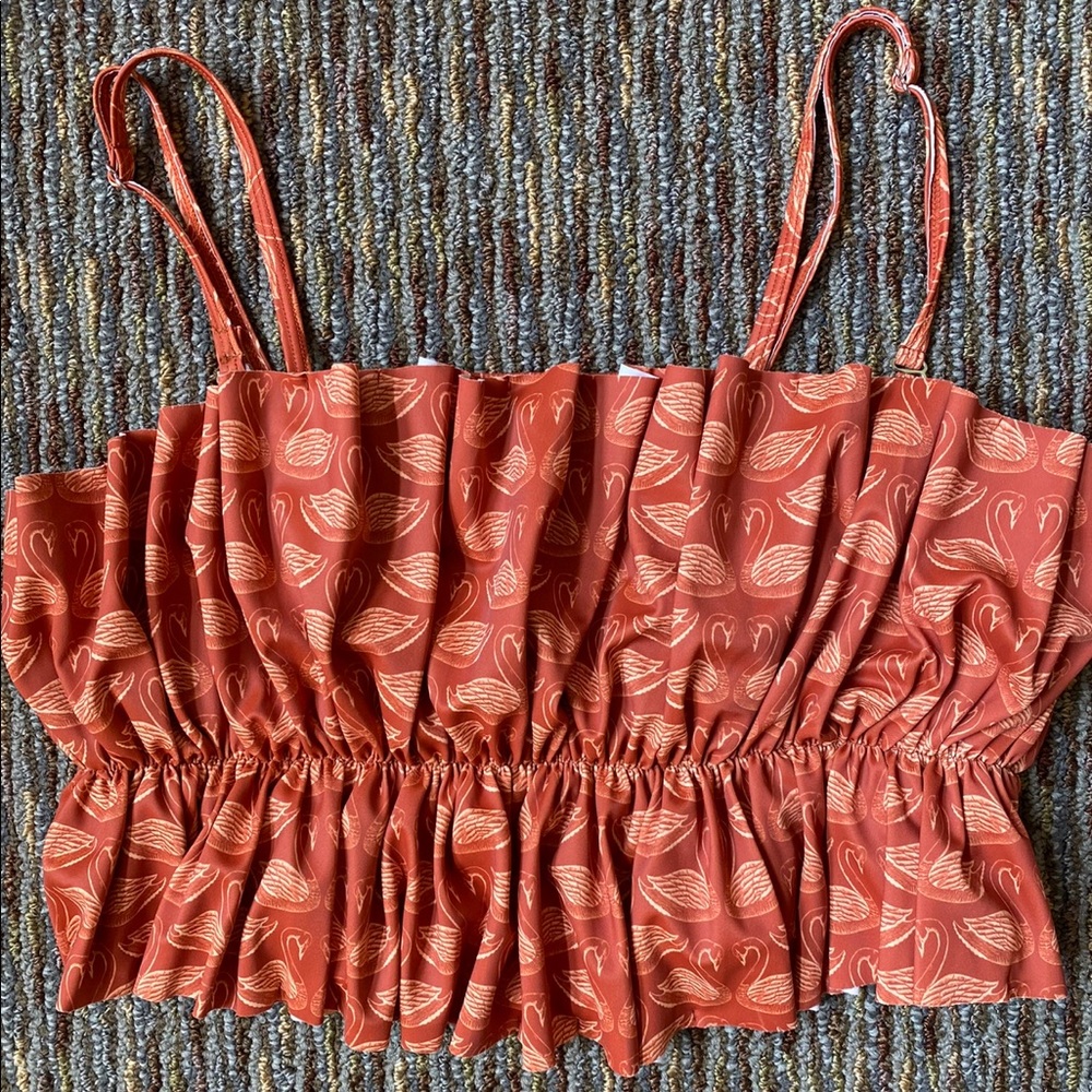 Kortni Jeane large Swans swim top